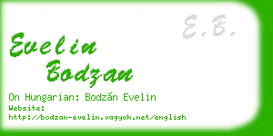 evelin bodzan business card